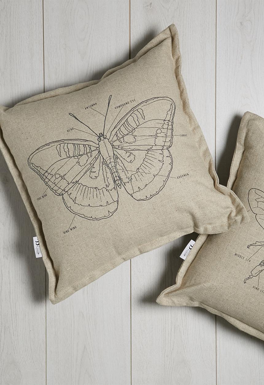 Sixth Floor - Butterfly printed cushion