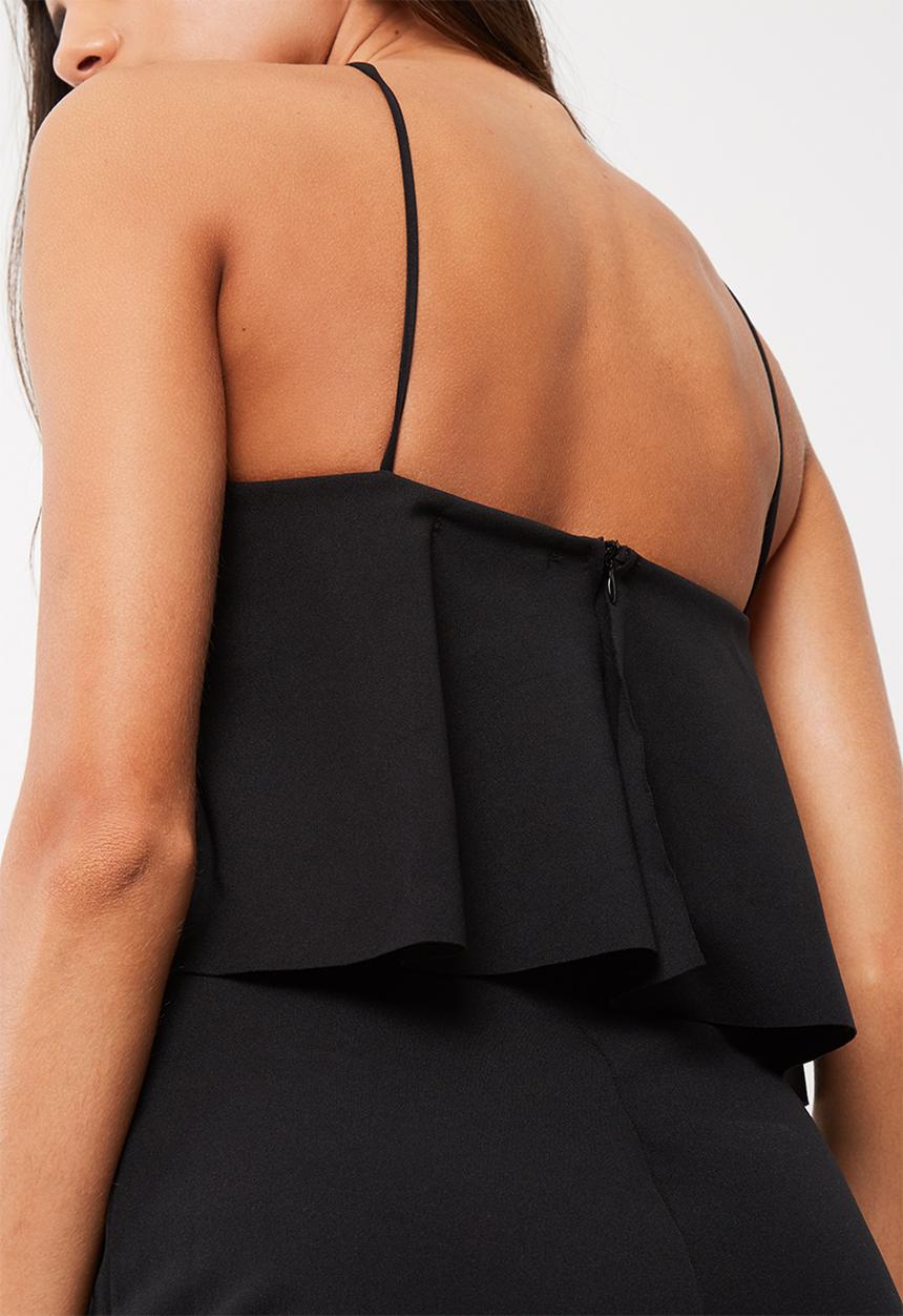 Missguided - Halterneck double layer scuba playsuit