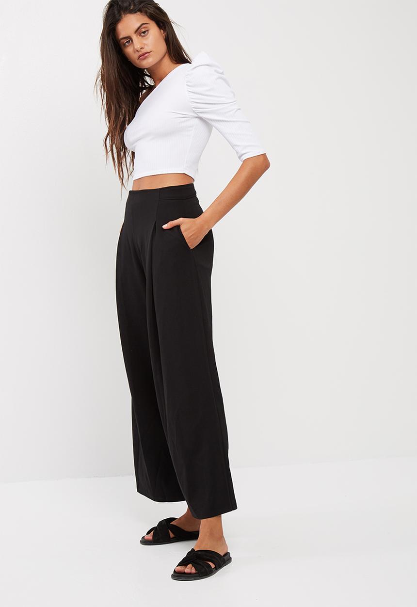 Missguided - Pleated one shoulder ribbed crop top