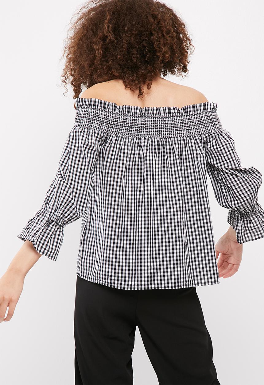 Vero Moda - Lina off shoulder gingham top