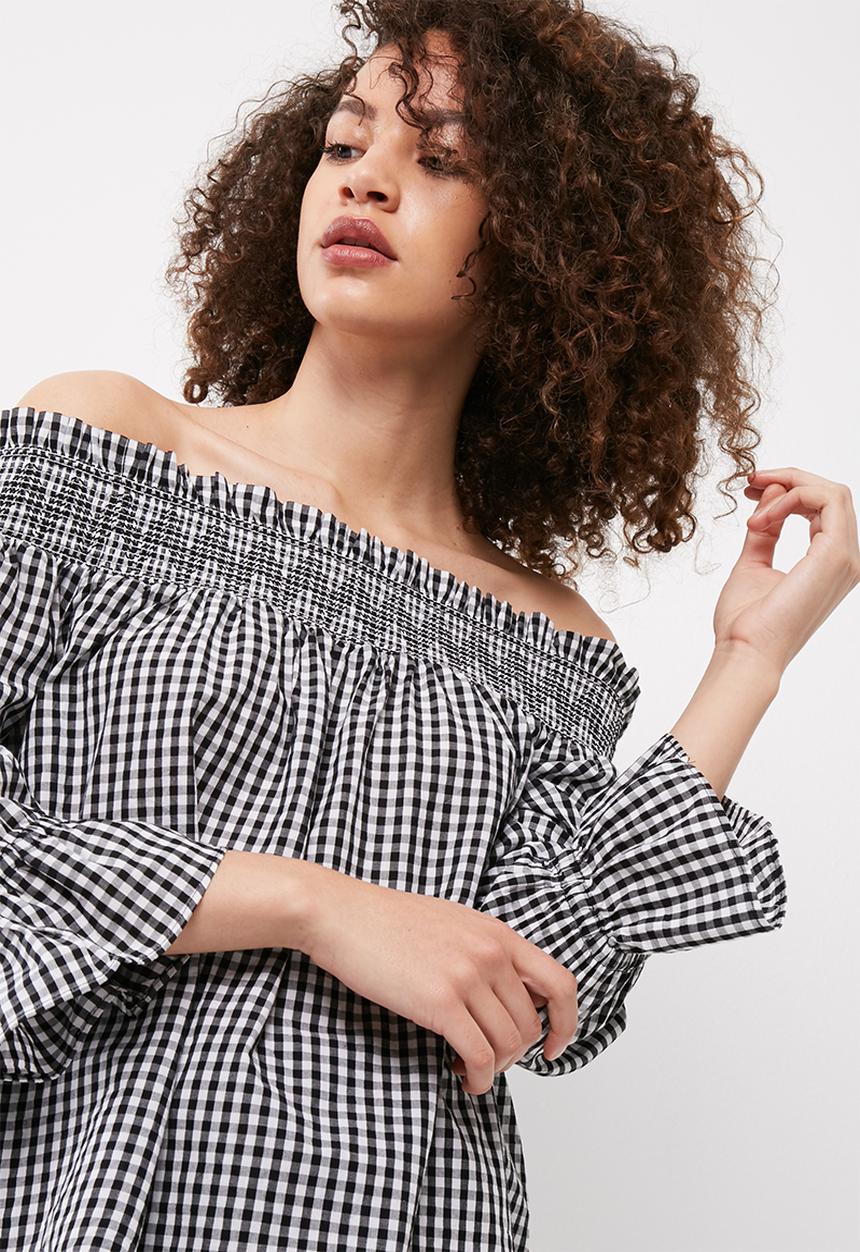 Vero Moda - Lina off shoulder gingham top
