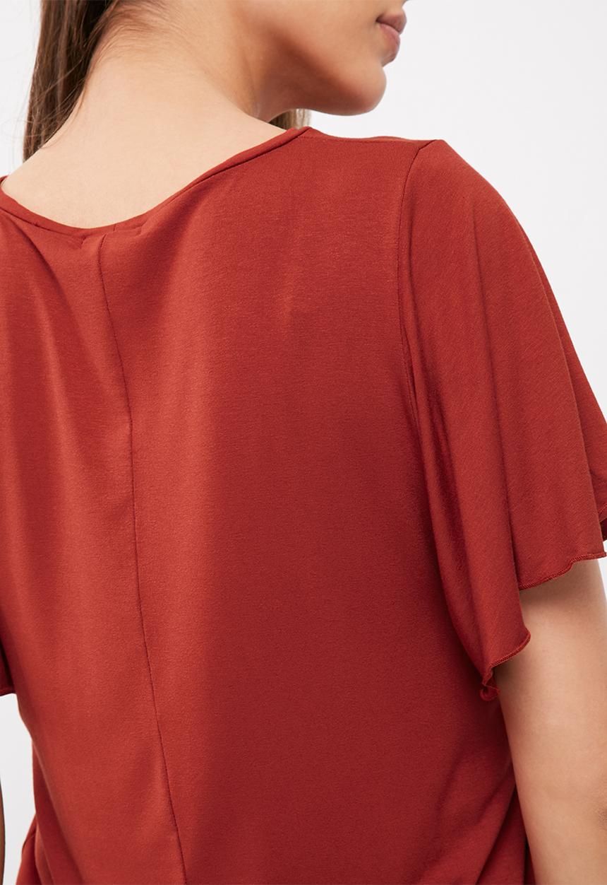 dailyfriday - Scoop neck flutter sleeve tee