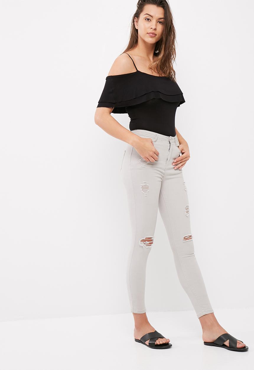 dailyfriday - Tiered off the shoulder bodysuit