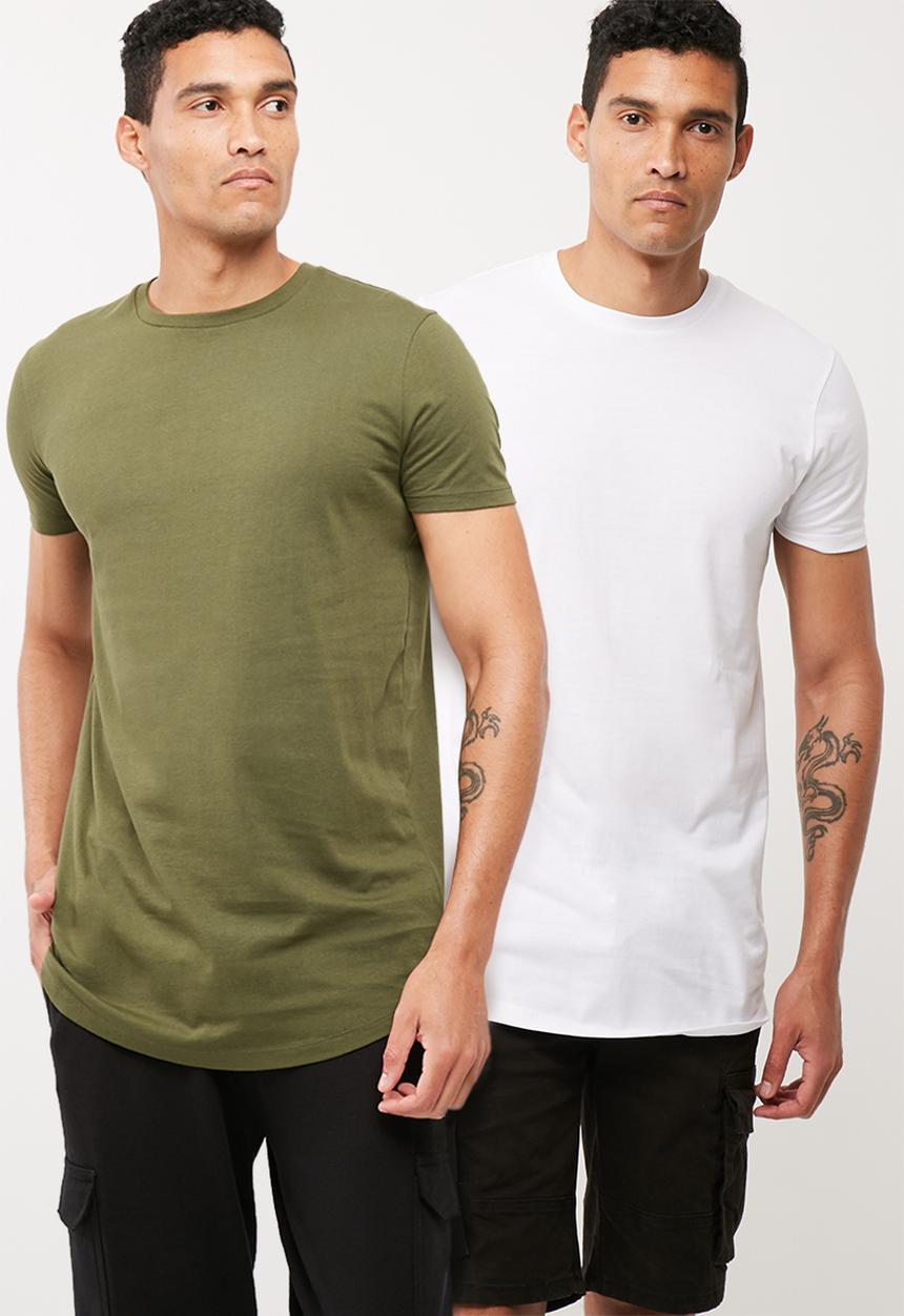 basicthread - 2pack basic curved hem tee