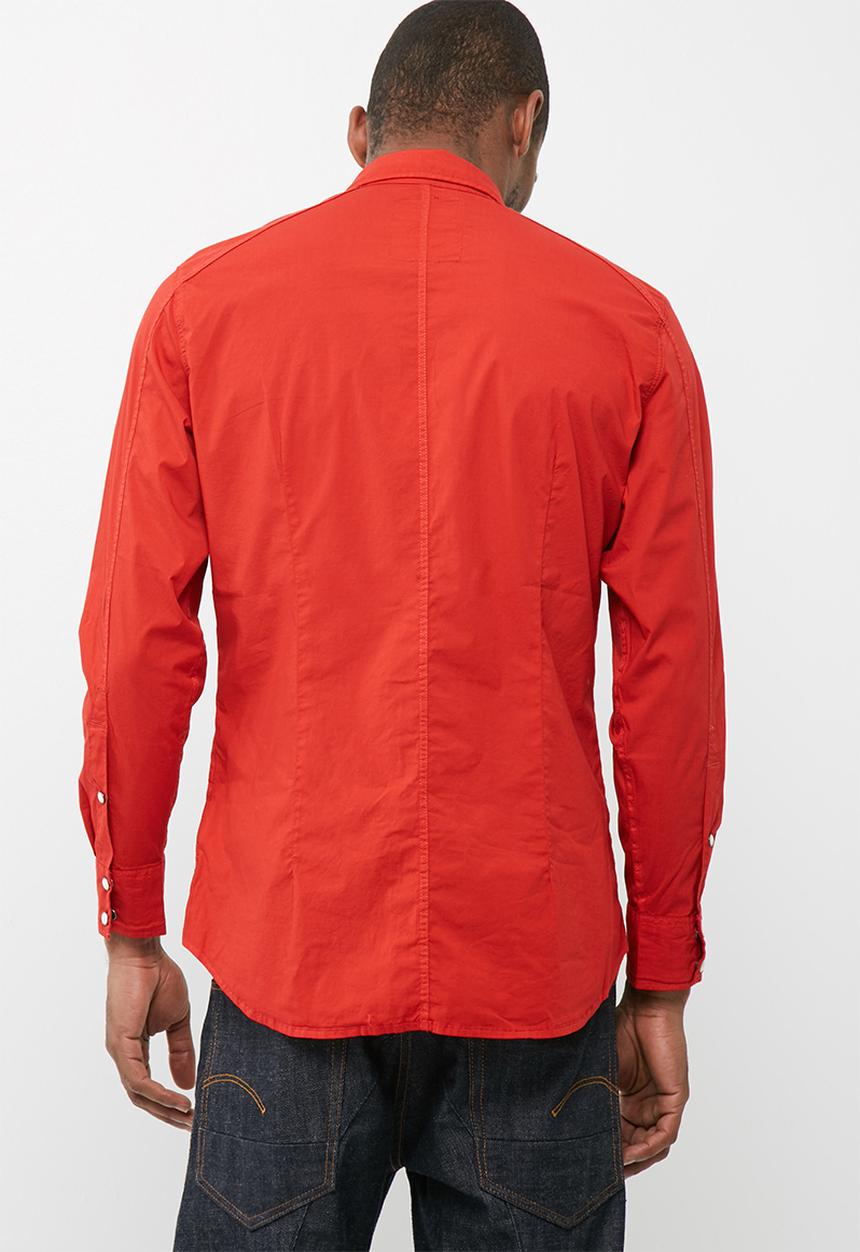 G-STAR - Office stretch poplin shirt - red