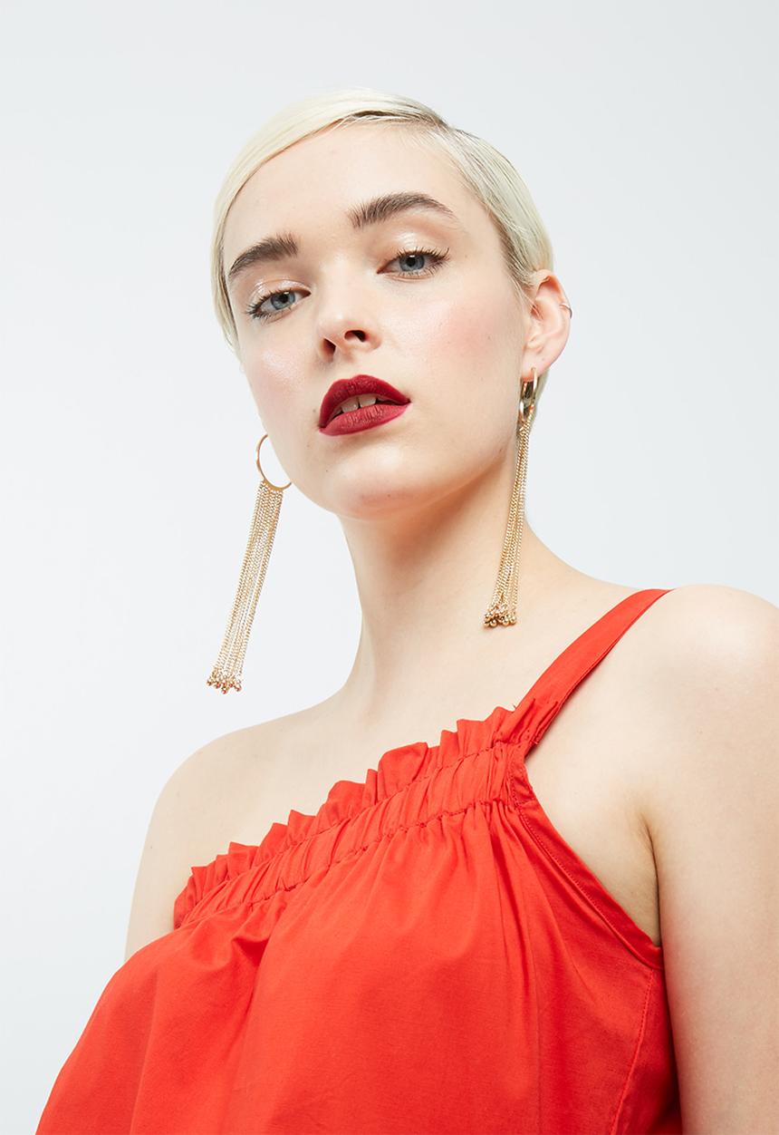dailyfriday - One shoulder poplin blouse
