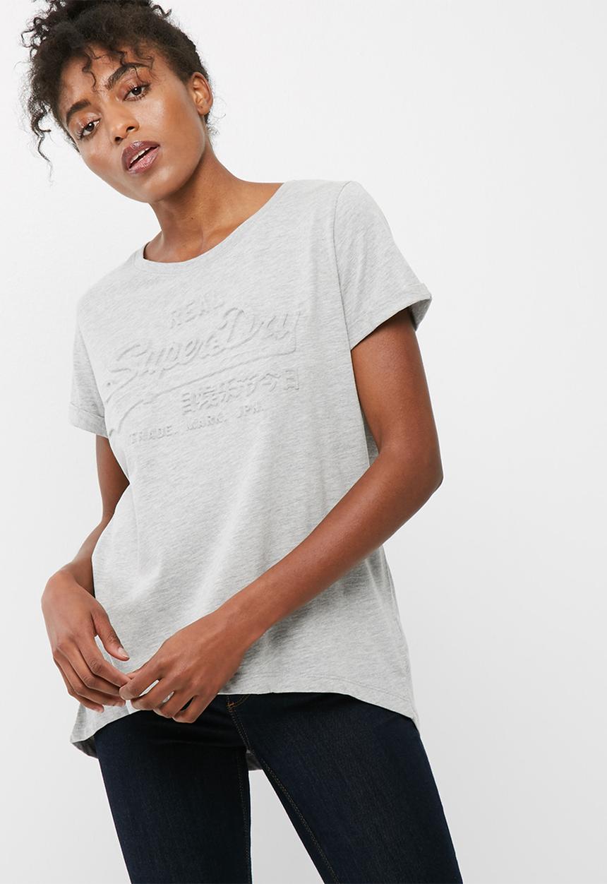 Superdry. - Vintage logo embossed BF tee