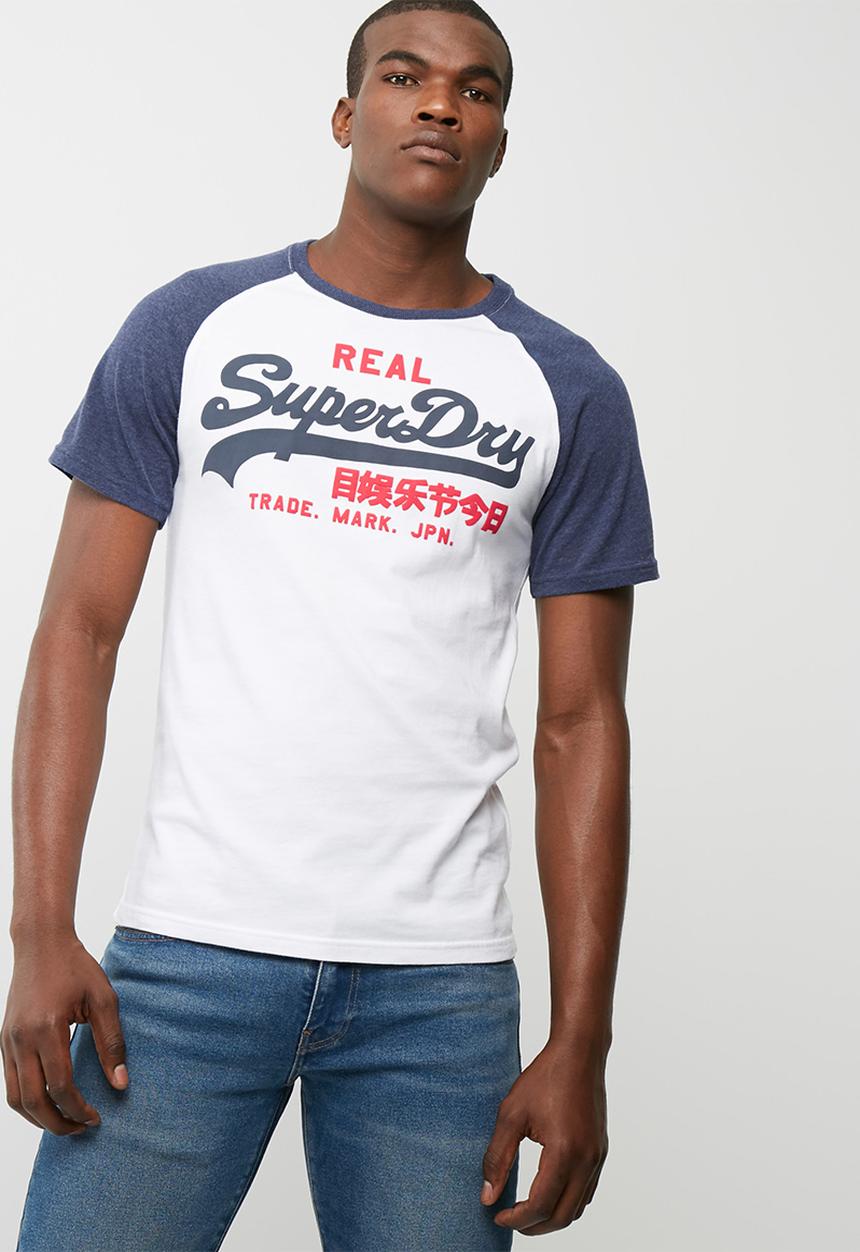 Superdry. - Vintage logo raglan tee