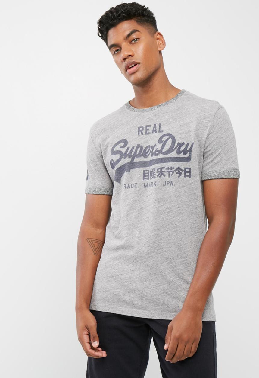Superdry. - Vintage logo ringer tee