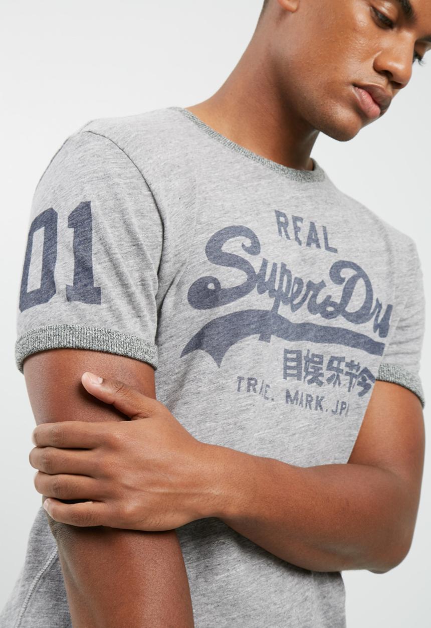 Superdry. - Vintage logo ringer tee