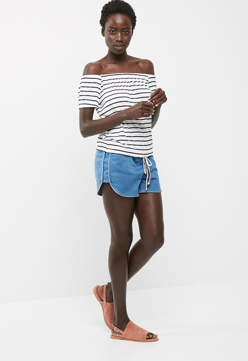 dailyfriday - Off the shoulder drawcord top