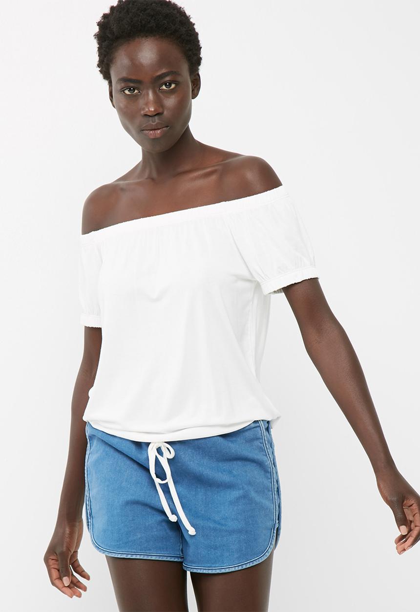 dailyfriday - Off the shoulder drawcord top