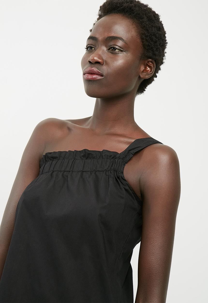 dailyfriday - One shoulder poplin blouse