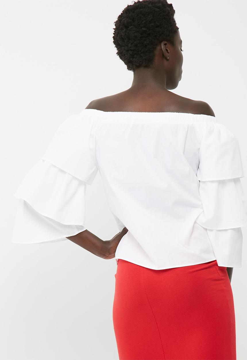 dailyfriday - Off the shoulder poplin blouse