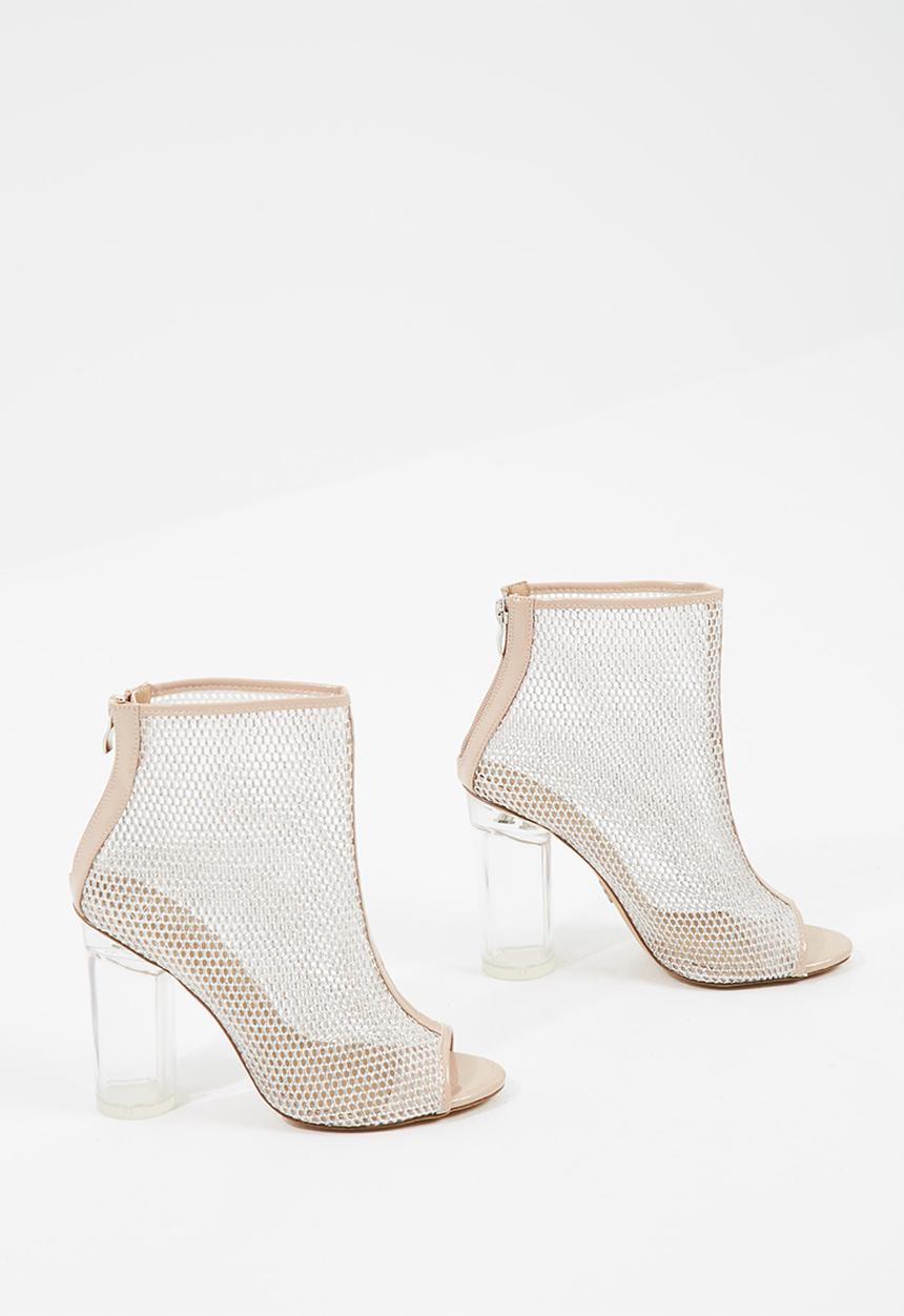 Missguided - Peep toe fishnet bootie