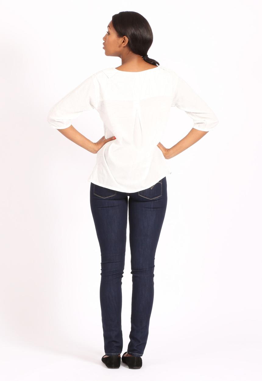 Margot Molyneux - Curve Shirt – White & Grey Print