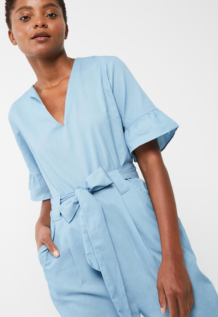 dailyfriday - Notch neck jumpsuit