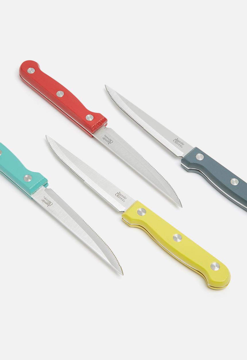 Jamie Oliver - 4 piece coloured steak knife set