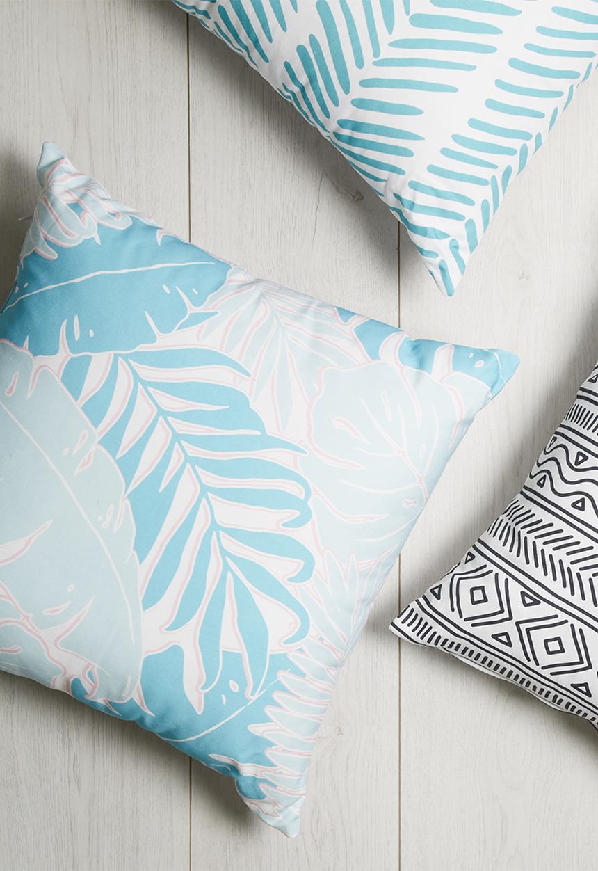 Sixth Floor - Summer fronds printed cushion