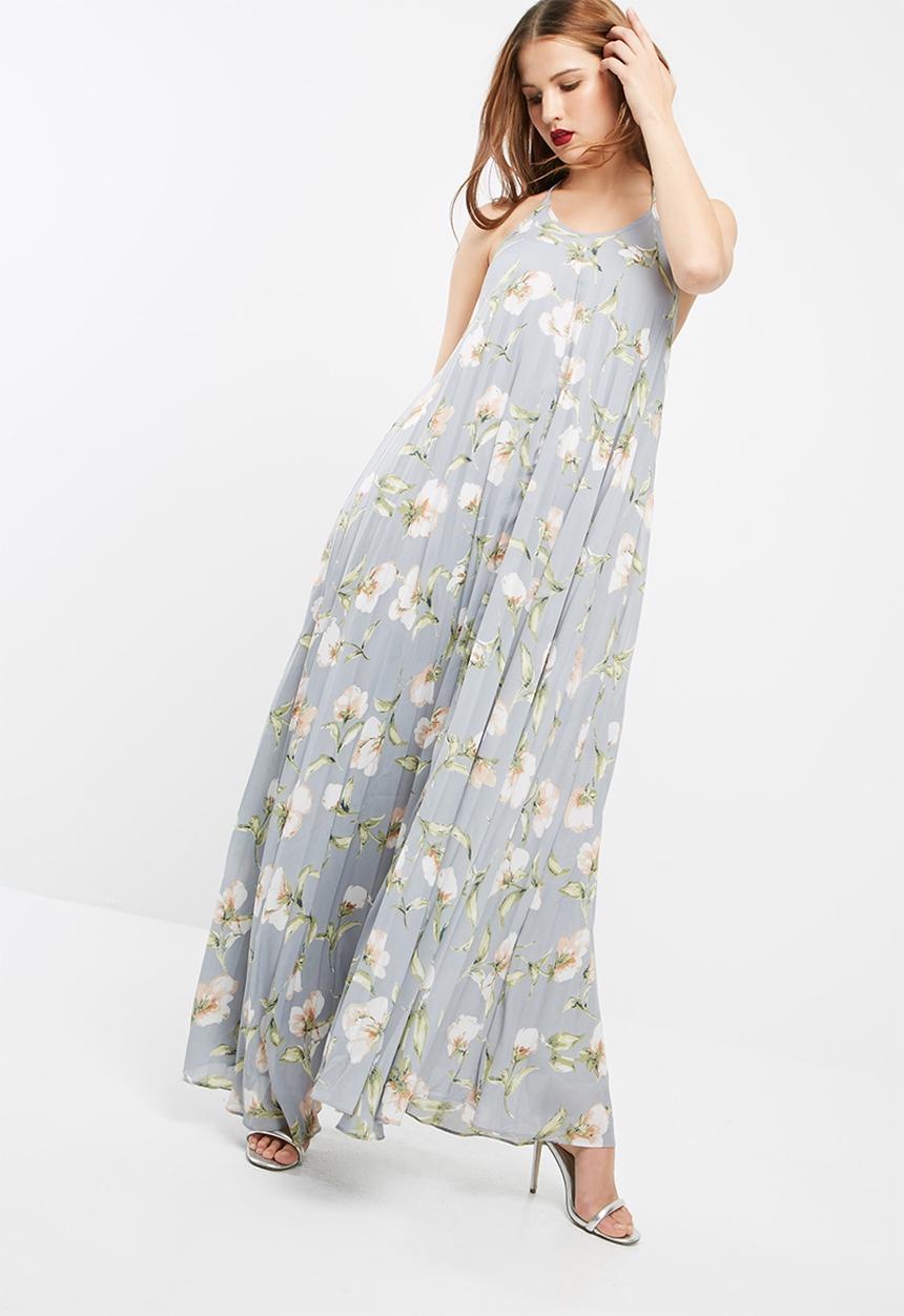 Missguided - Printed pleated maxi dress