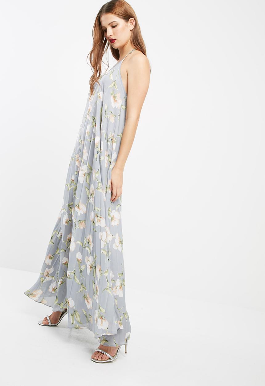 Missguided - Printed pleated maxi dress
