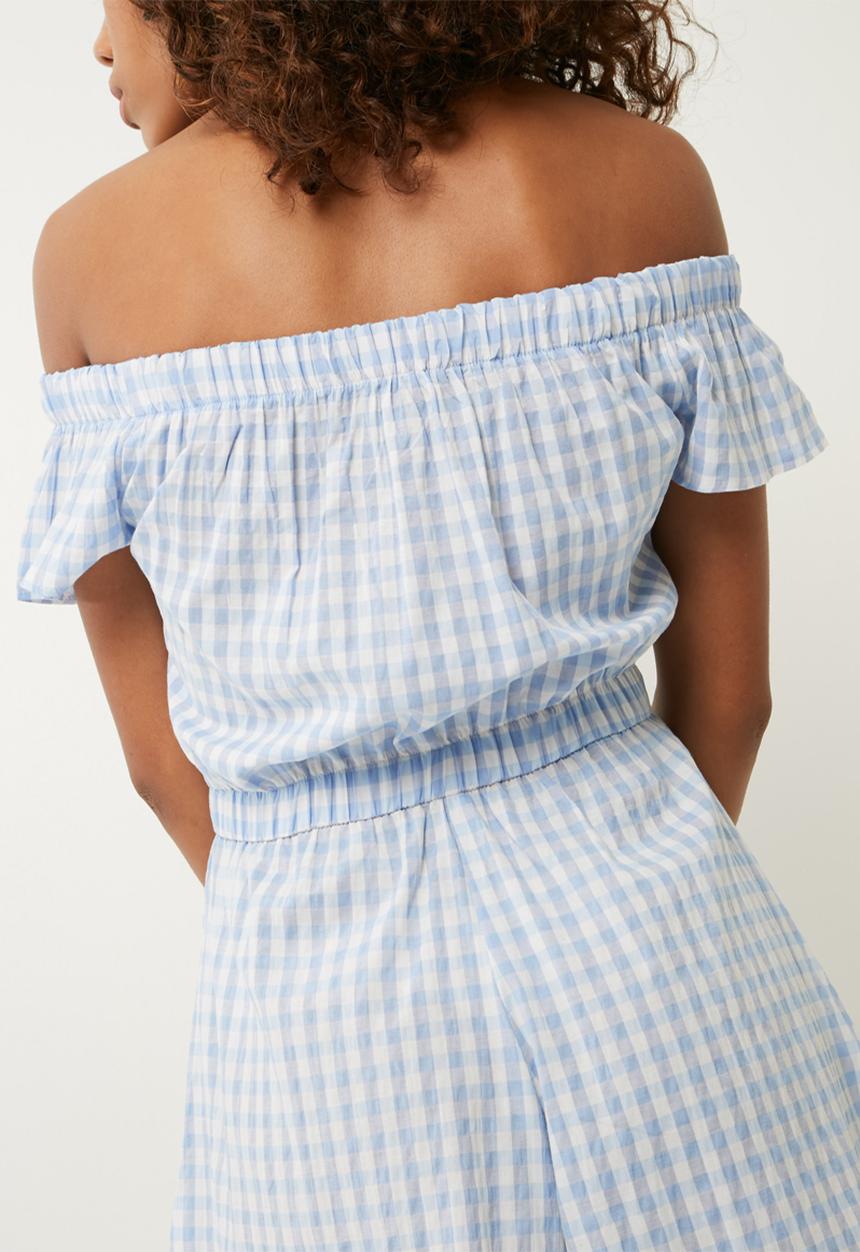 dailyfriday - Gingham off shoulder playsuit