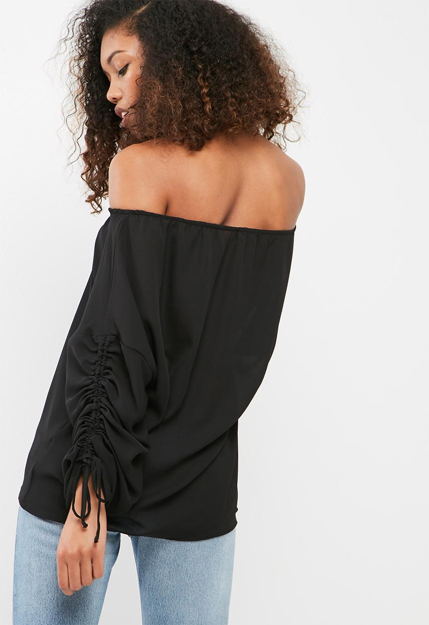 dailyfriday - Drawcord sleeve blouse