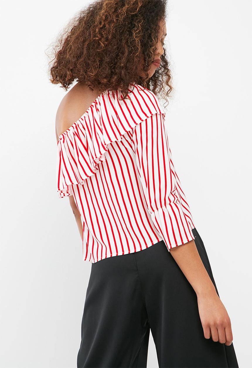 dailyfriday - Asymmetrical frill blouse