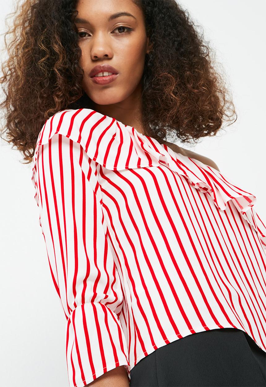 dailyfriday - Asymmetrical frill blouse