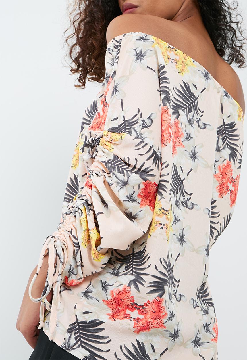 dailyfriday - Drawcord sleeve blouse