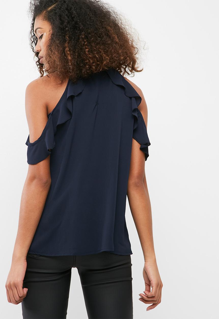 dailyfriday - Keyhole ruffle blouse