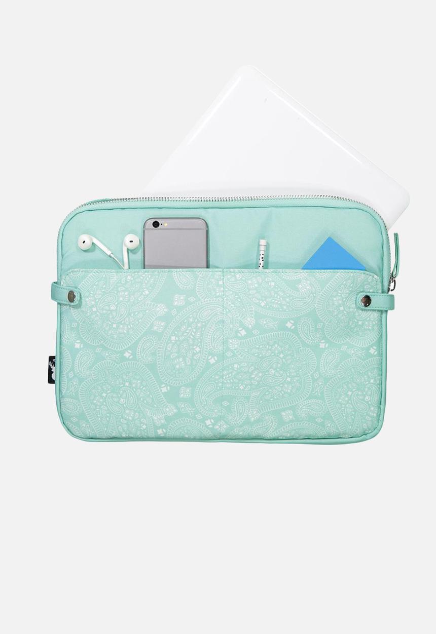Varsity laptop case 13 inch - aqua lace