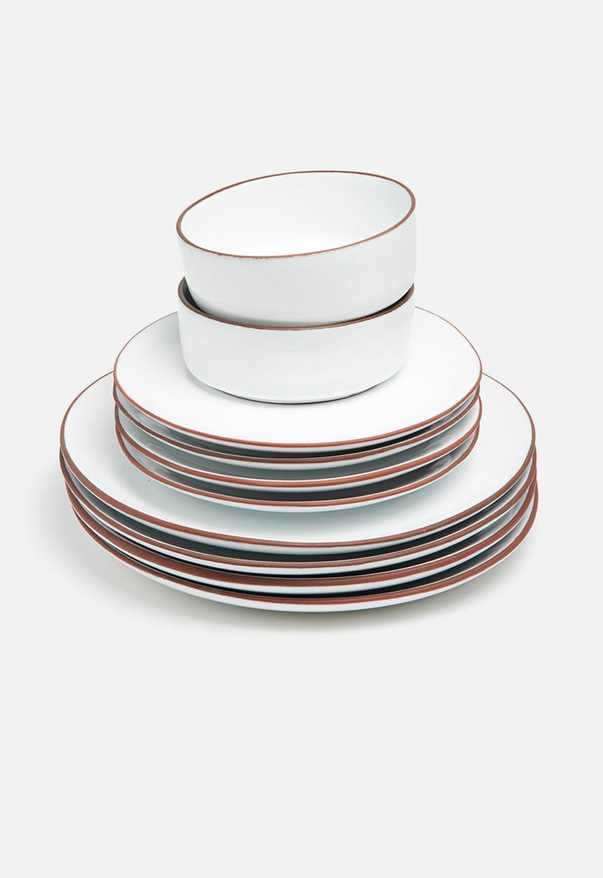 Urchin Art - Terracotta edge side plate set of 4
