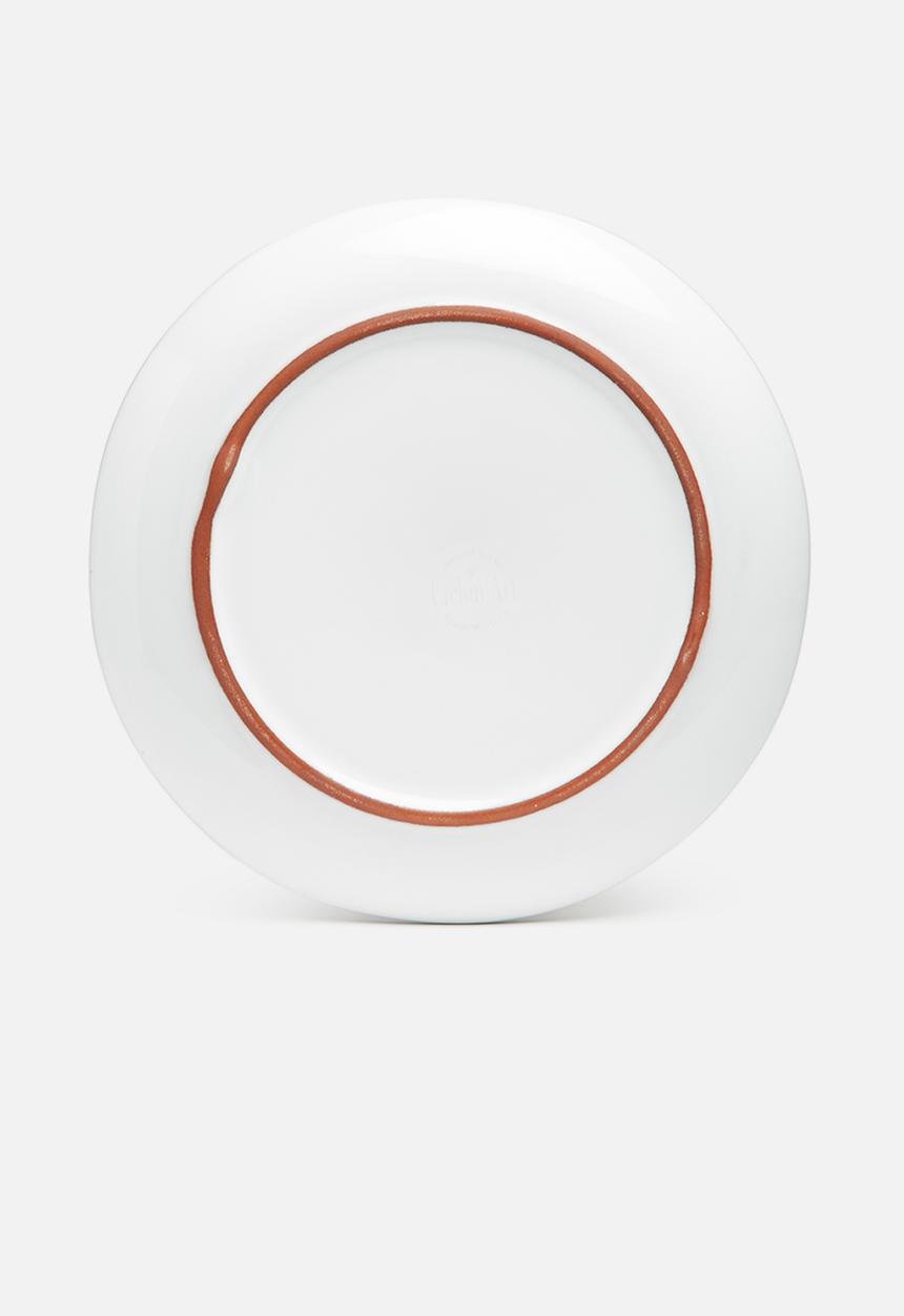 Urchin Art - Terracotta edge dinner plate set of 4