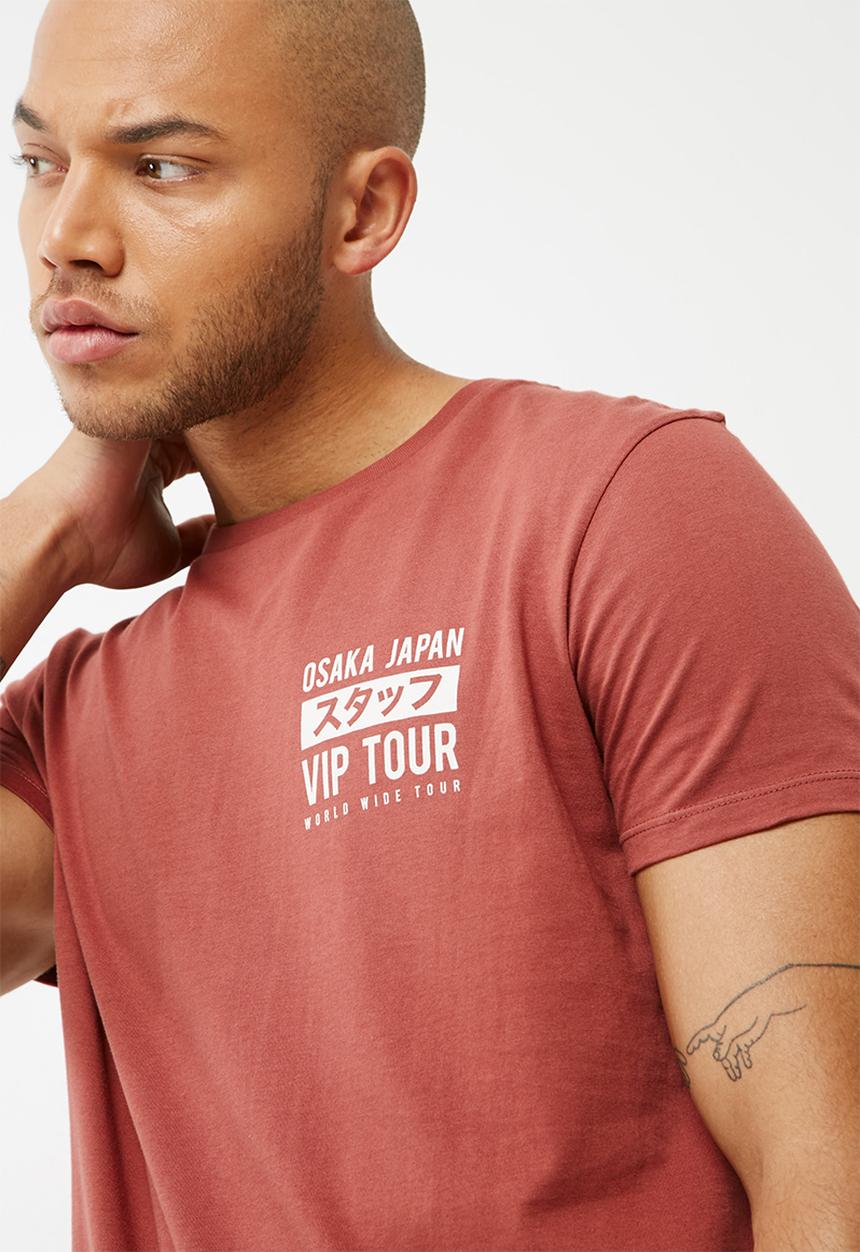 basicthread - Printed curved hem tee