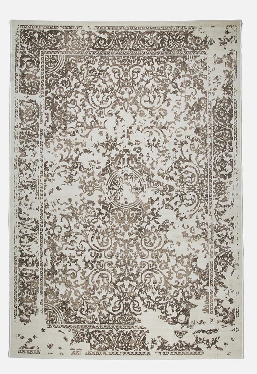 Sixth Floor - Vintage rug - brown & cream