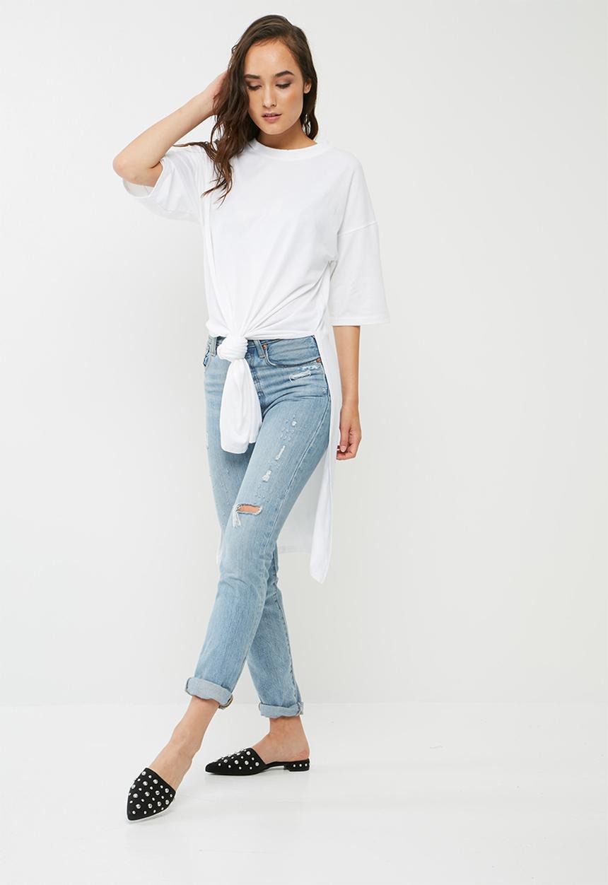 Missguided - Knot front long back tunic top