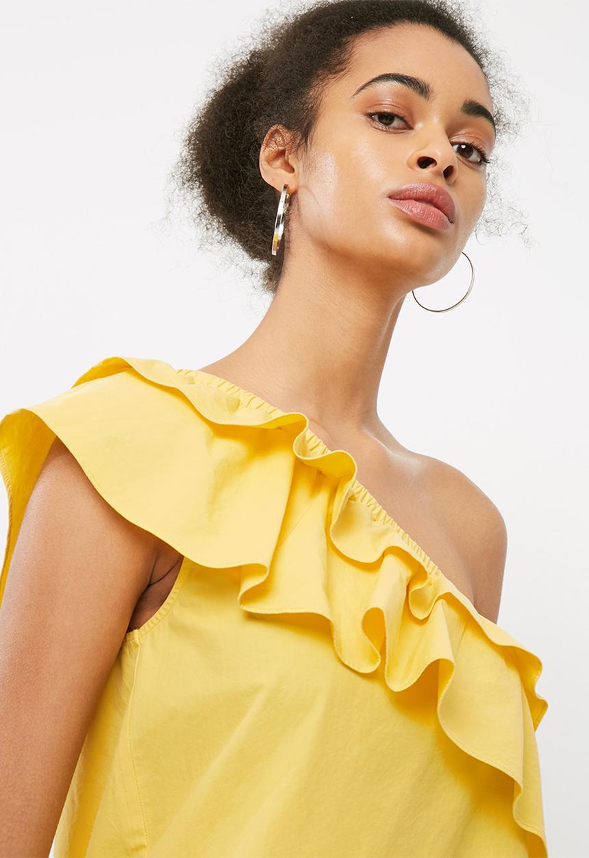 dailyfriday - Tiered one shoulder dress