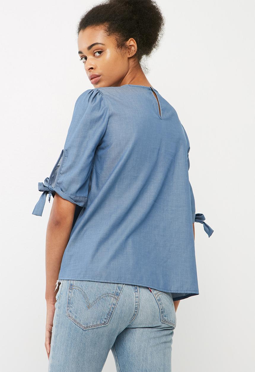 dailyfriday - Tie sleeve blouse