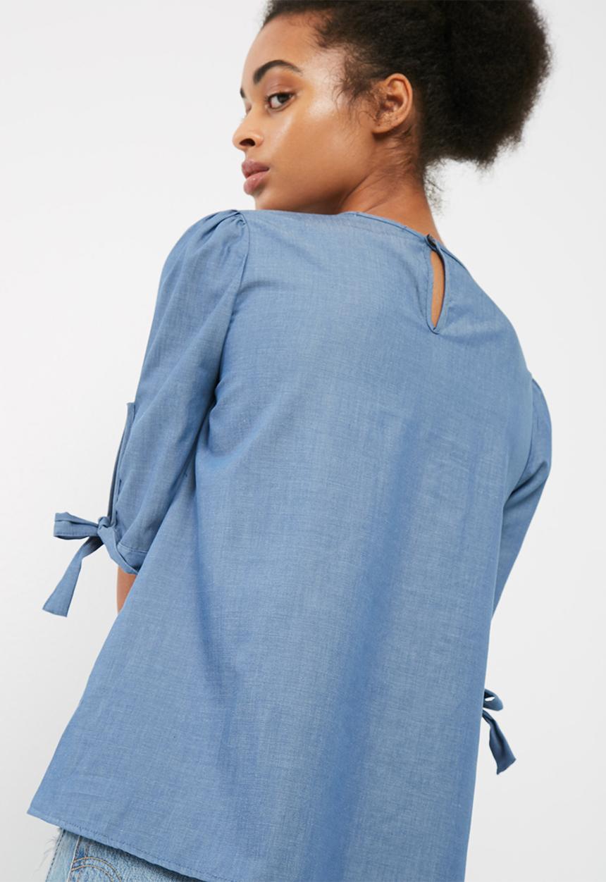 dailyfriday - Tie sleeve blouse