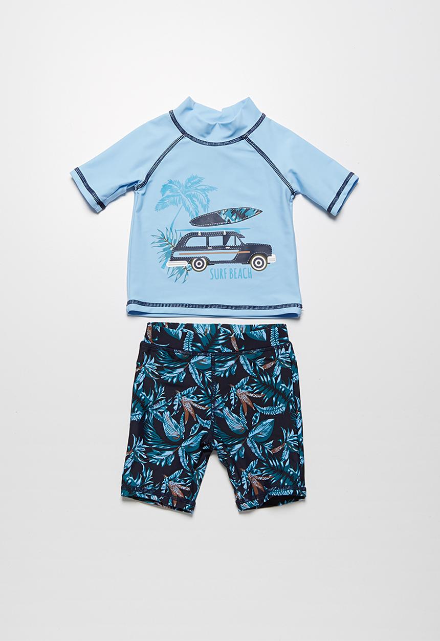 MINOTI - Van shorts and rash vest set