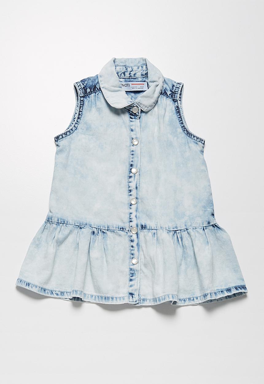 MINOTI - Spotty denim shirt & leggings set