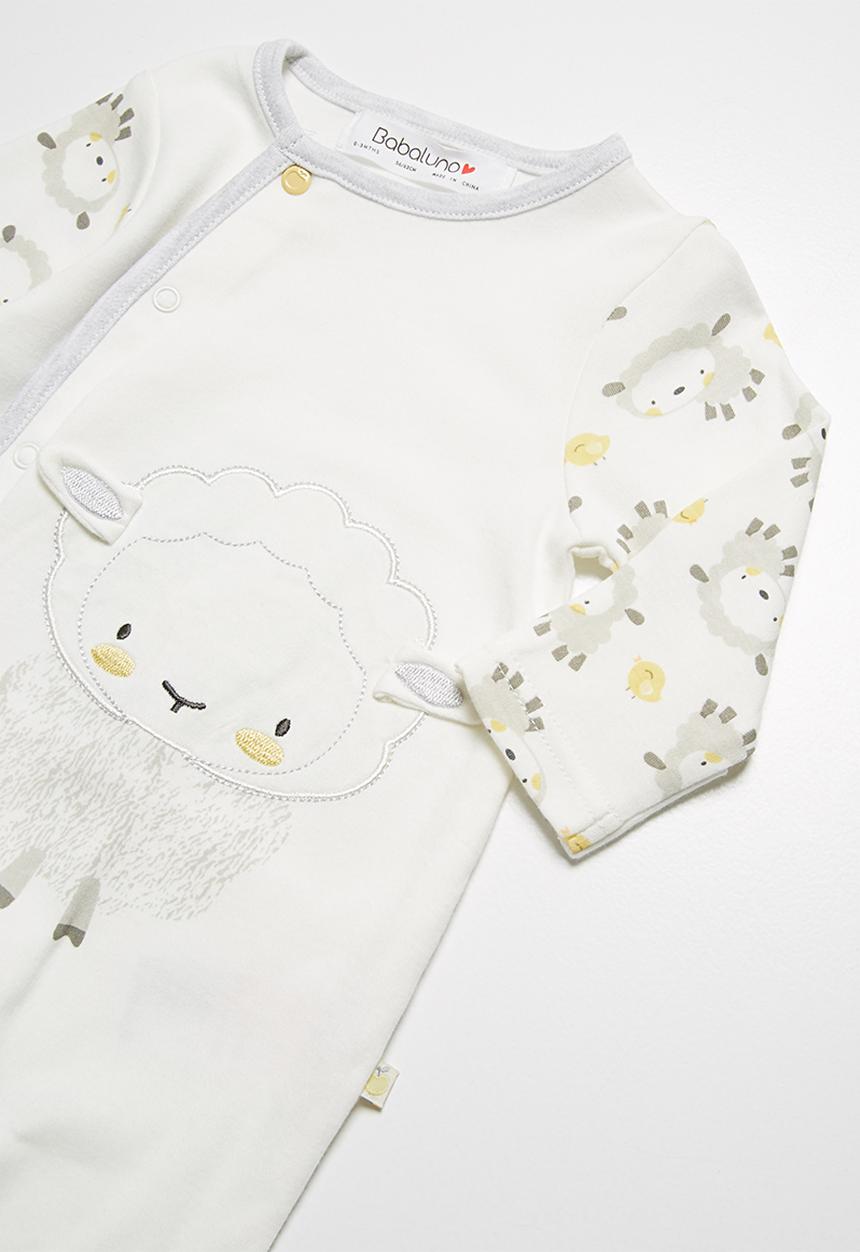 Babaluno - Lamb sleepsuit & hat set