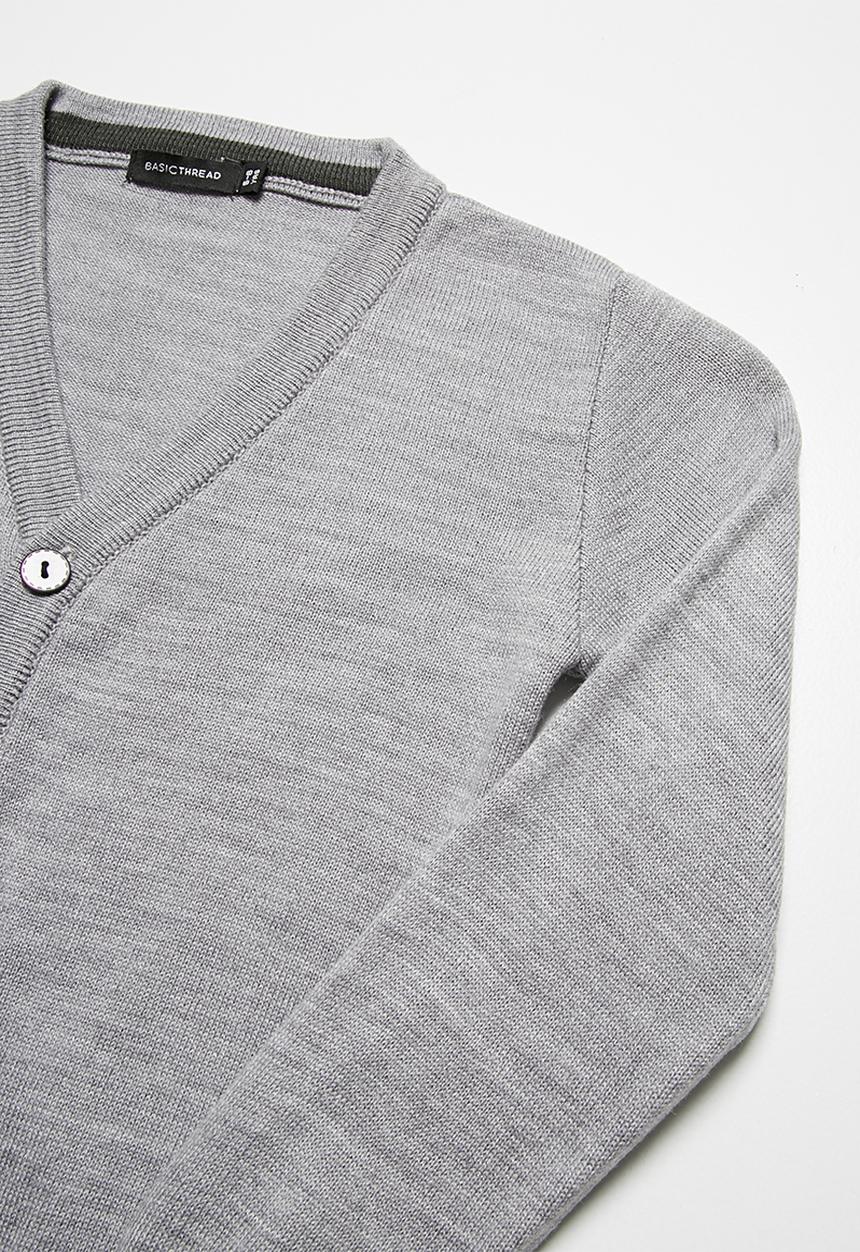 basicthread - Tipped classic cardigan