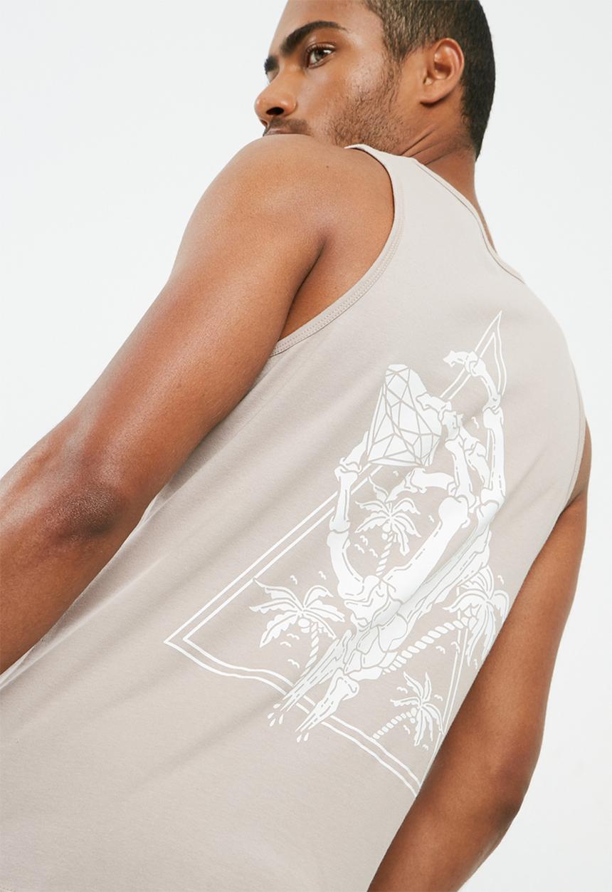 basicthread - Printed slim fit vest