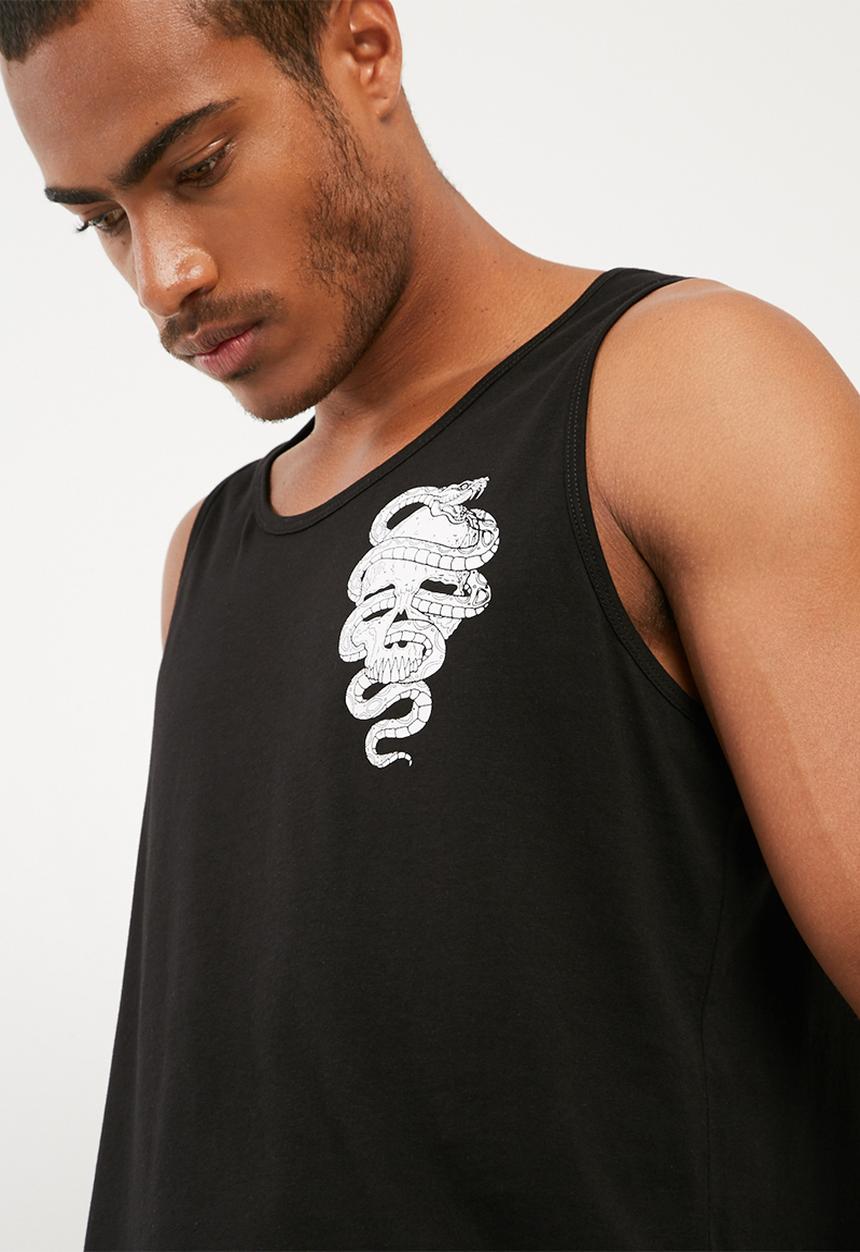 basicthread - Printed slim fit vest