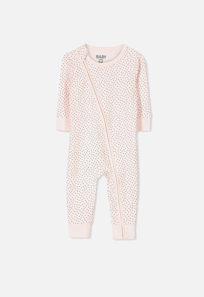 Cotton On - Mini zip footless romper