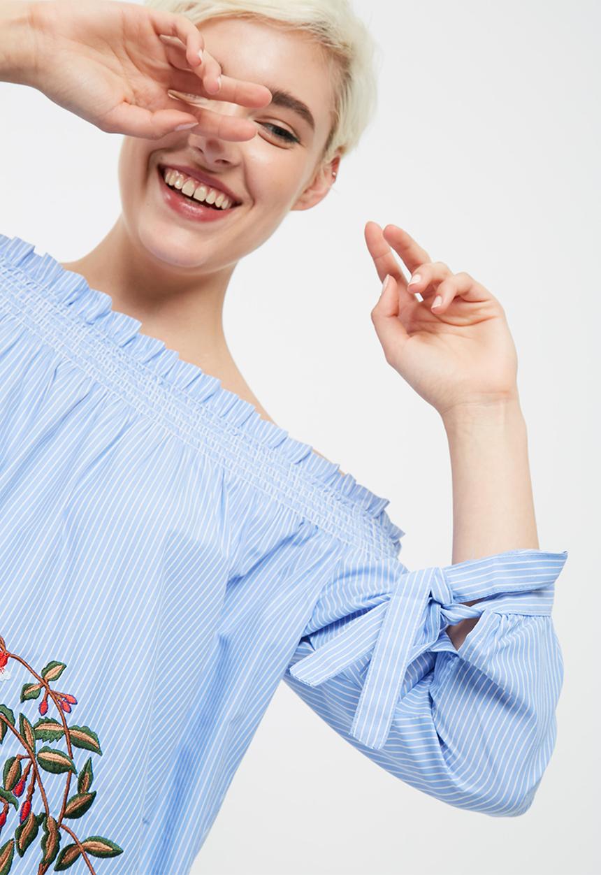 ONLY - Sharon off shoulder embroidered top