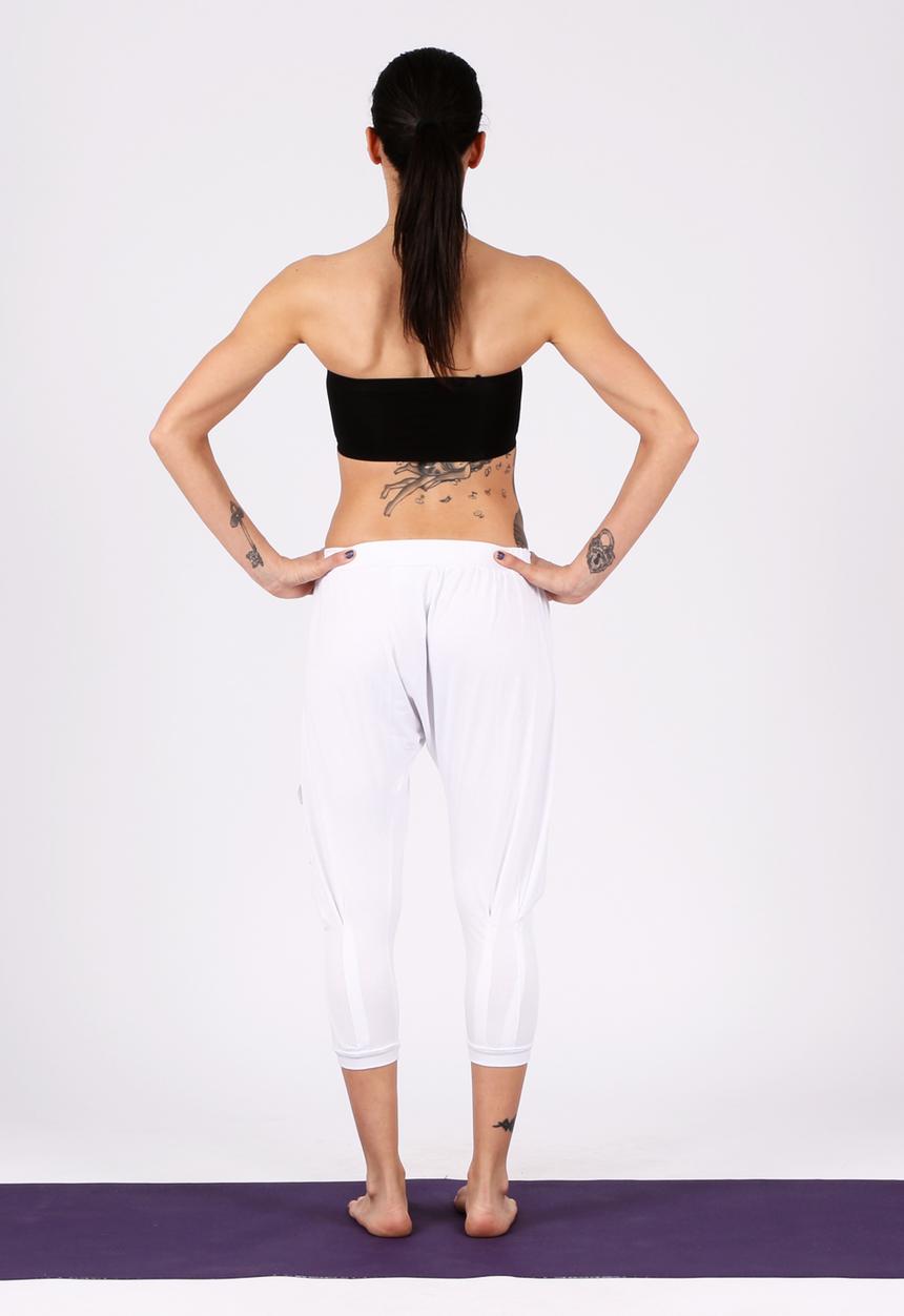Yoga Utopia - Pretzel Yogawear Batwing Pants – White