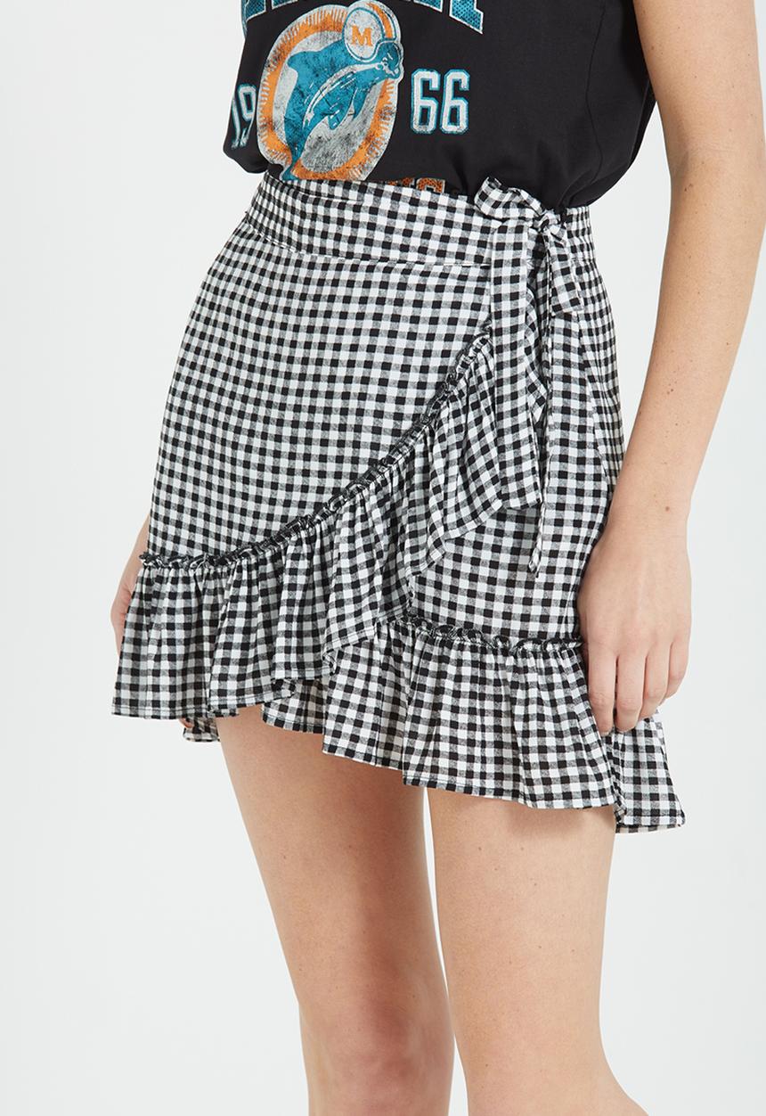Cotton On - Woven wrap mini thea skirt